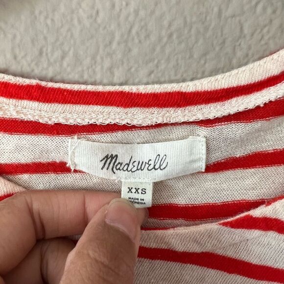 Madewell Striped Flutter Sleeve Top - Picture 3 of 6